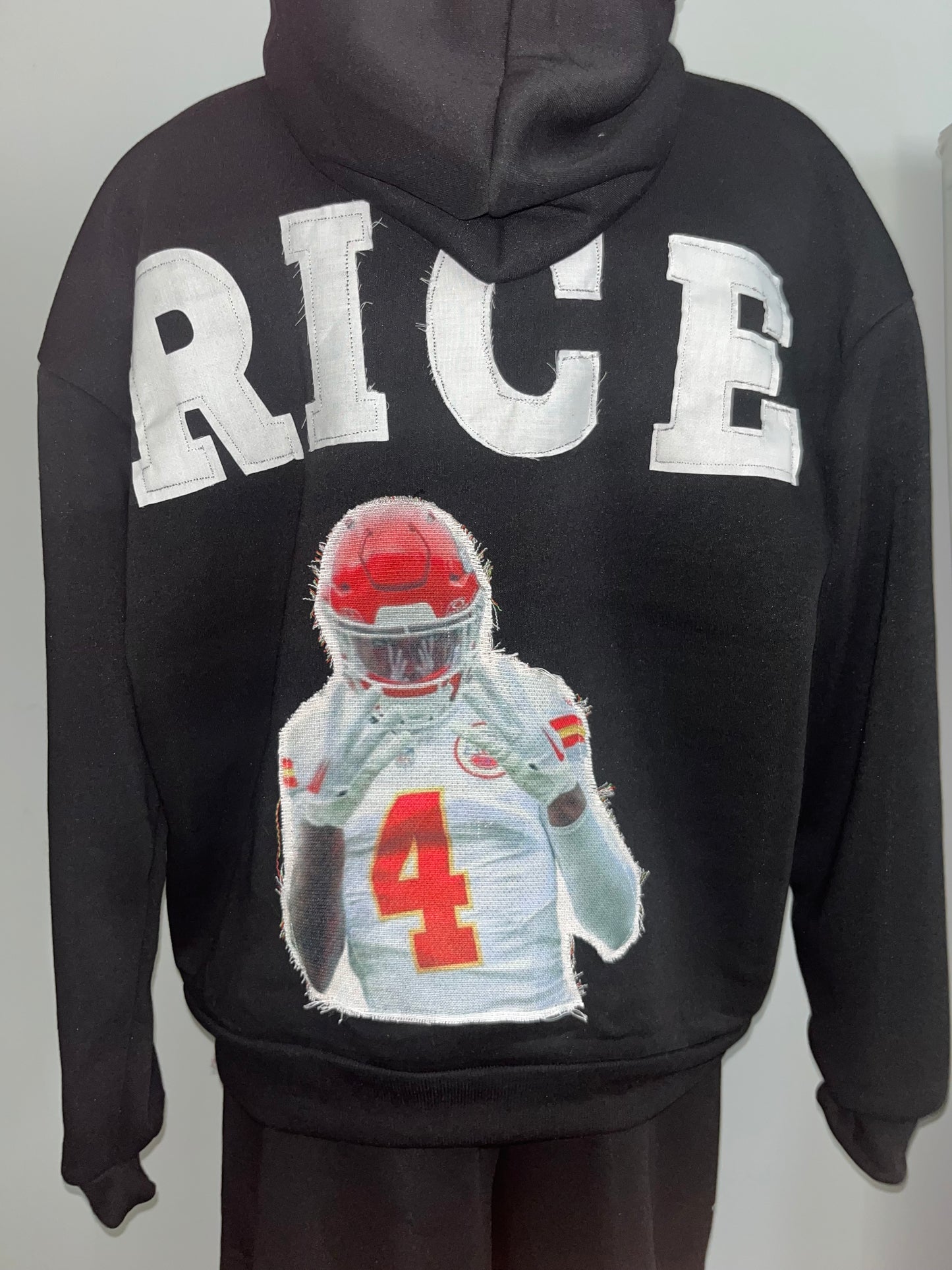 Custom Name Patchwork Hoodie 