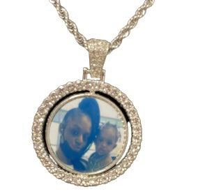 Circle Custom Bling Necklace
