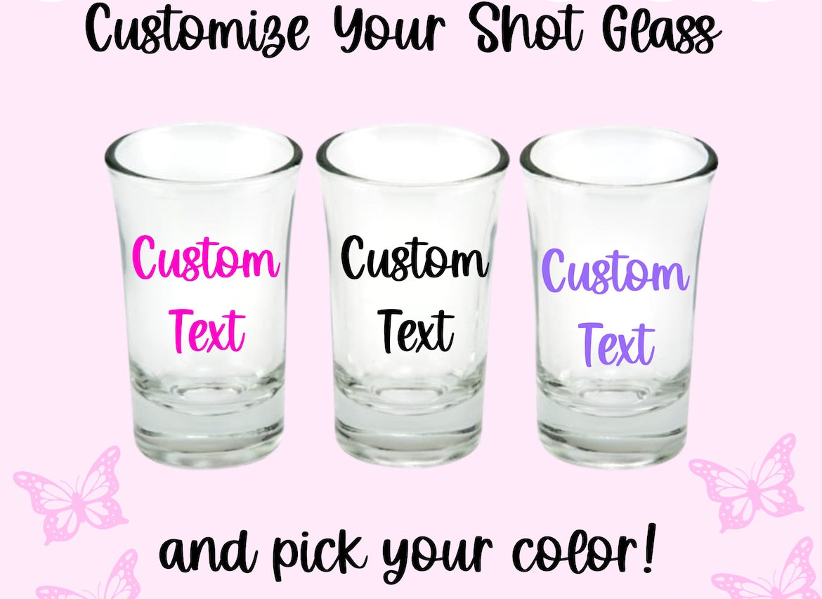Name shot glasses