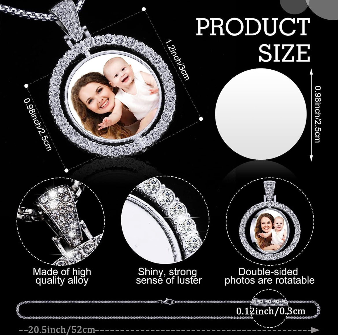 Circle Custom Bling Necklace