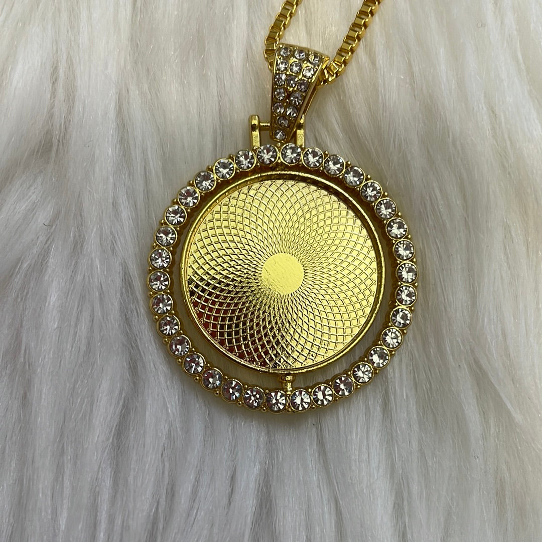 Circle Custom Bling Necklace