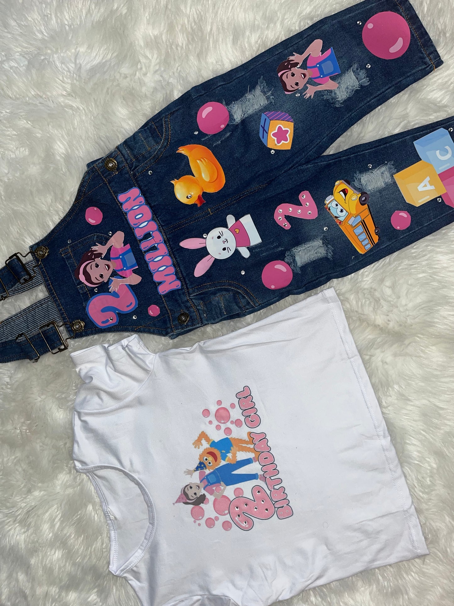 Toddler Birthday Overall set