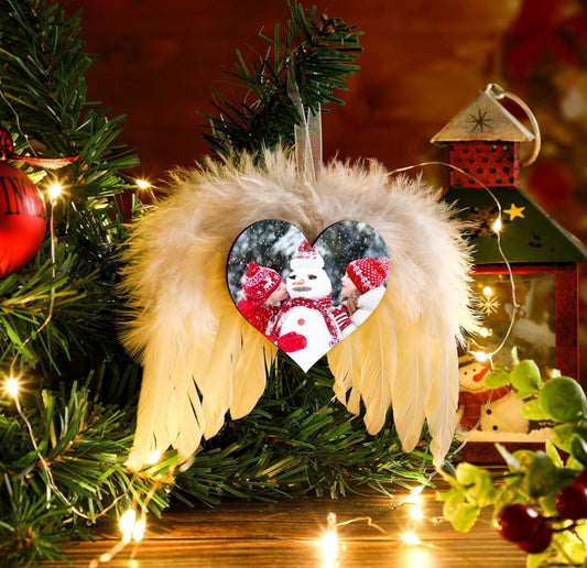 Christmas White Angel Wings Ornament