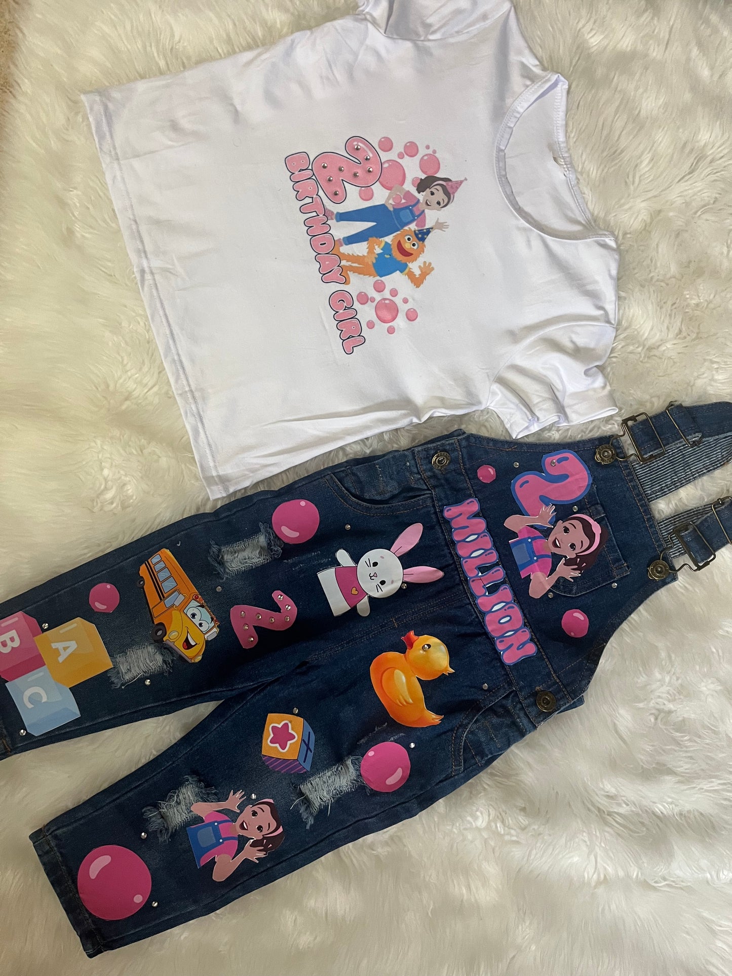 Toddler Birthday Overall set