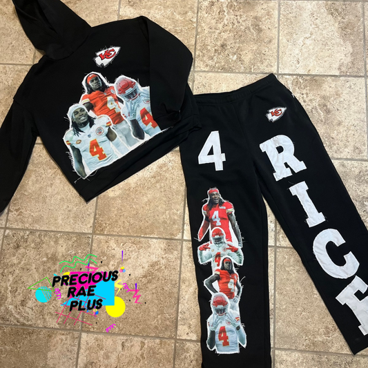 Custom Patchwork sweatsuit