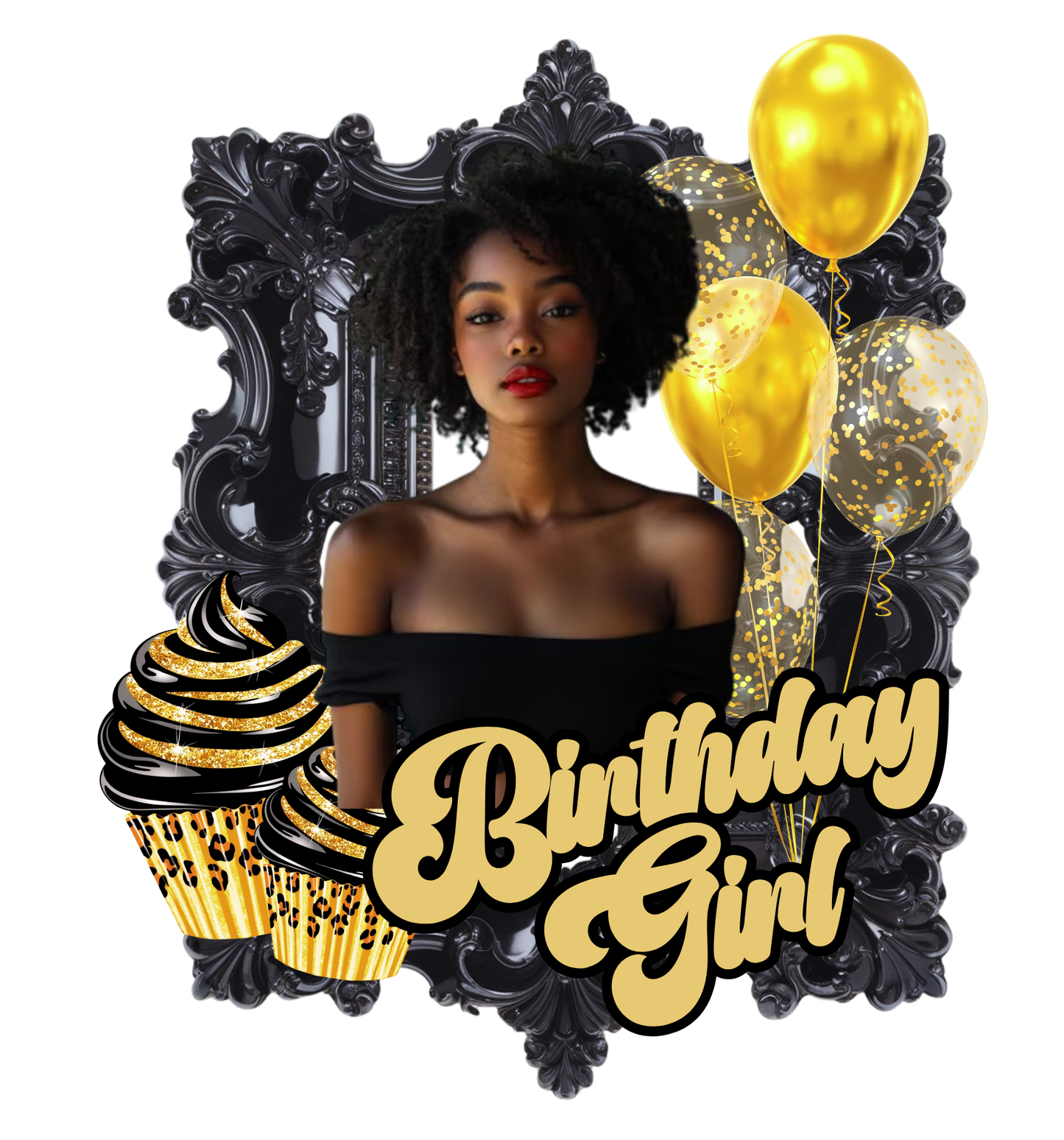 Black & Gold Birthday Girl