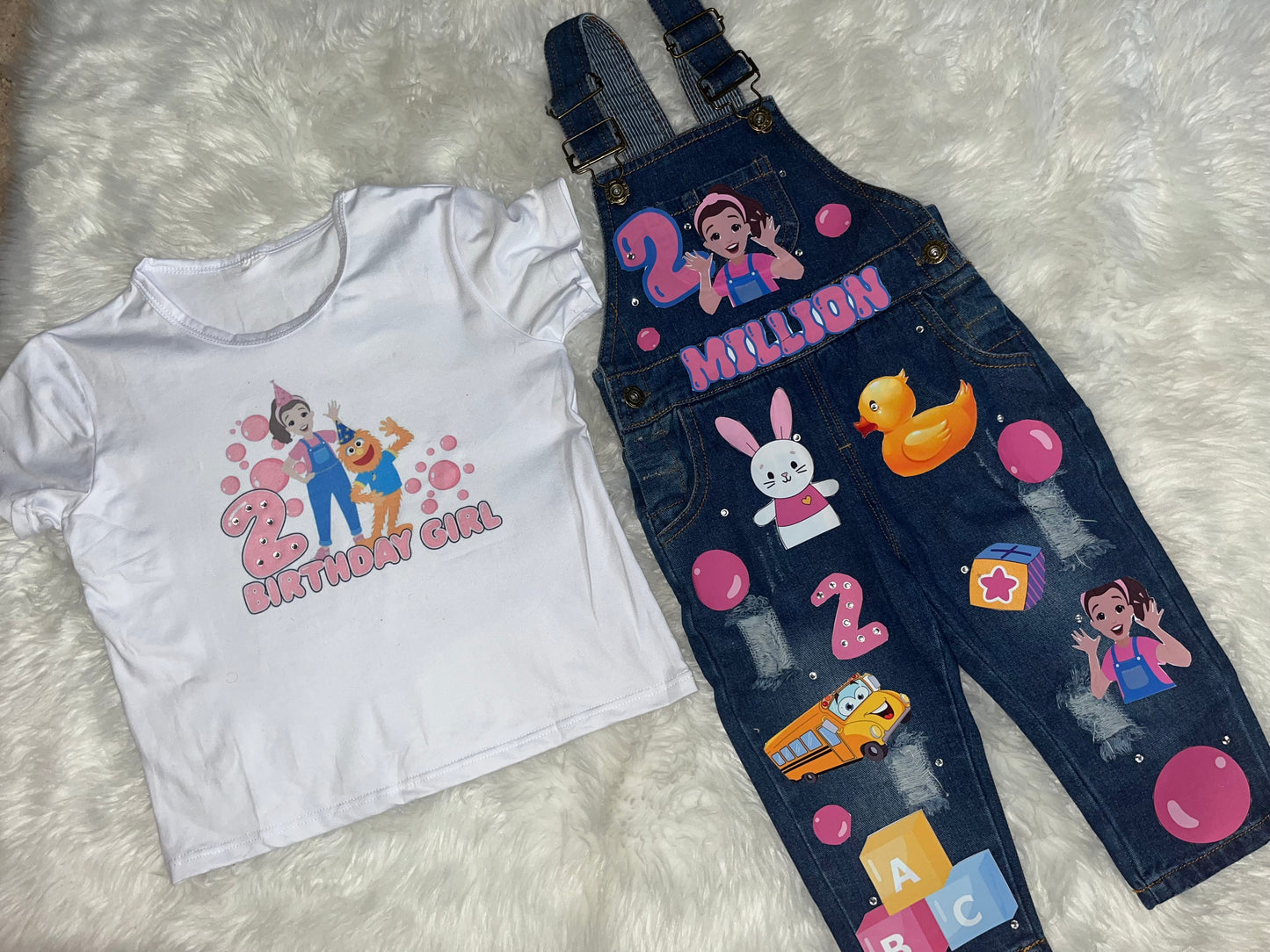Toddler Birthday Overall set