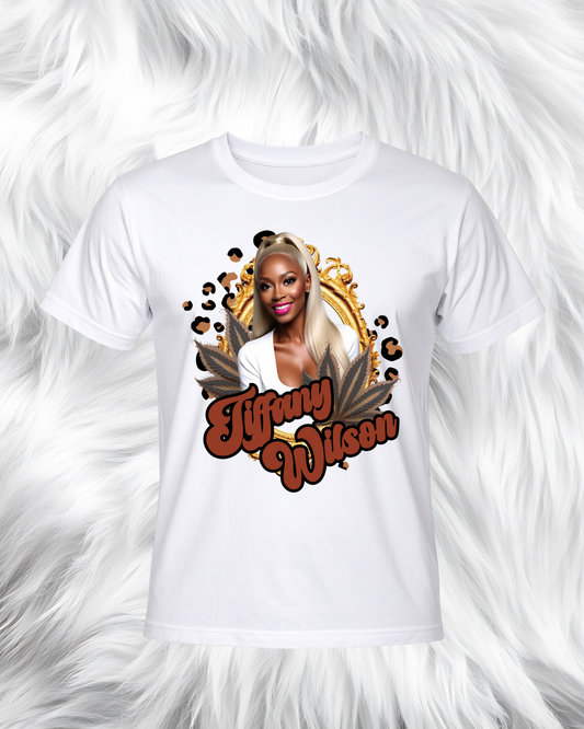 Cheetah frame Birthday Girl Shirt