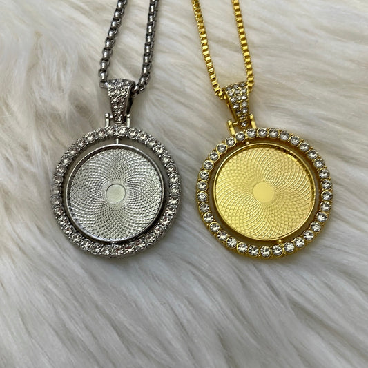 Circle Custom Bling Necklace